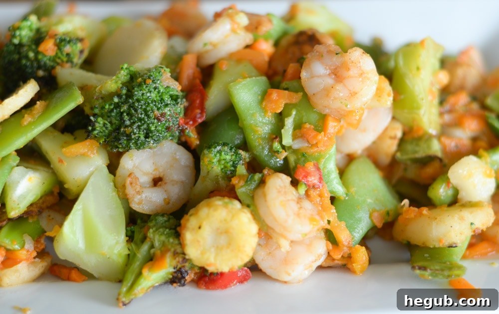 Air Fryer Shrimp and Vegetables