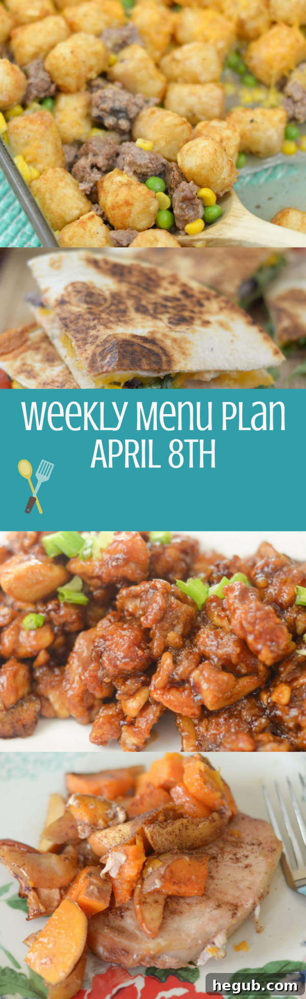 Weekly Menu Plan: Week of April 8th 3 Pin for later: Spring Weekly Menu Plan with Air Fryer Recipes