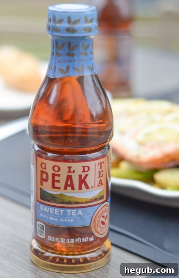 Grilled Salmon with Garlic Lemon Butter & Sweet Tea