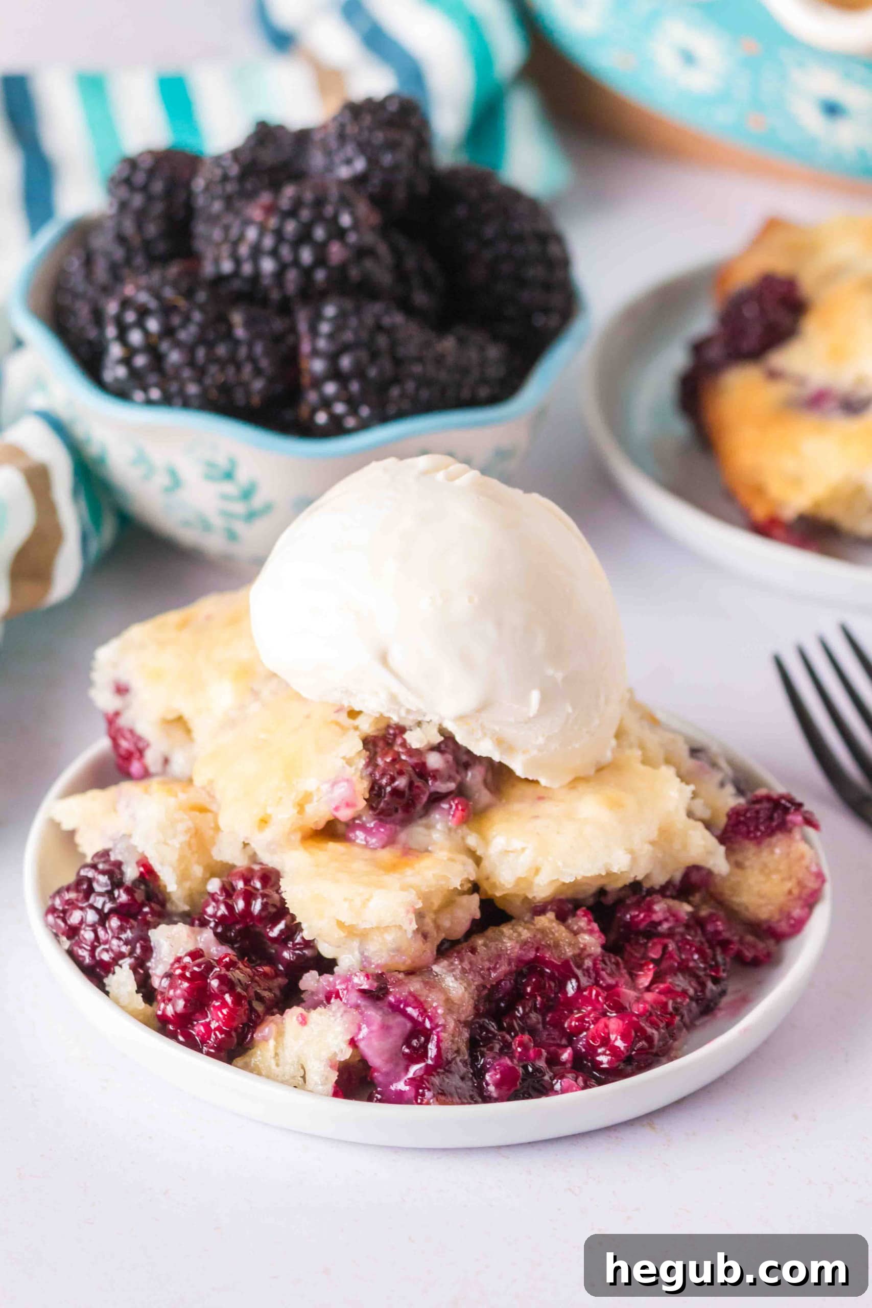Classic Gluten-Free Blackberry Cobbler, easy and delicious with fresh berries