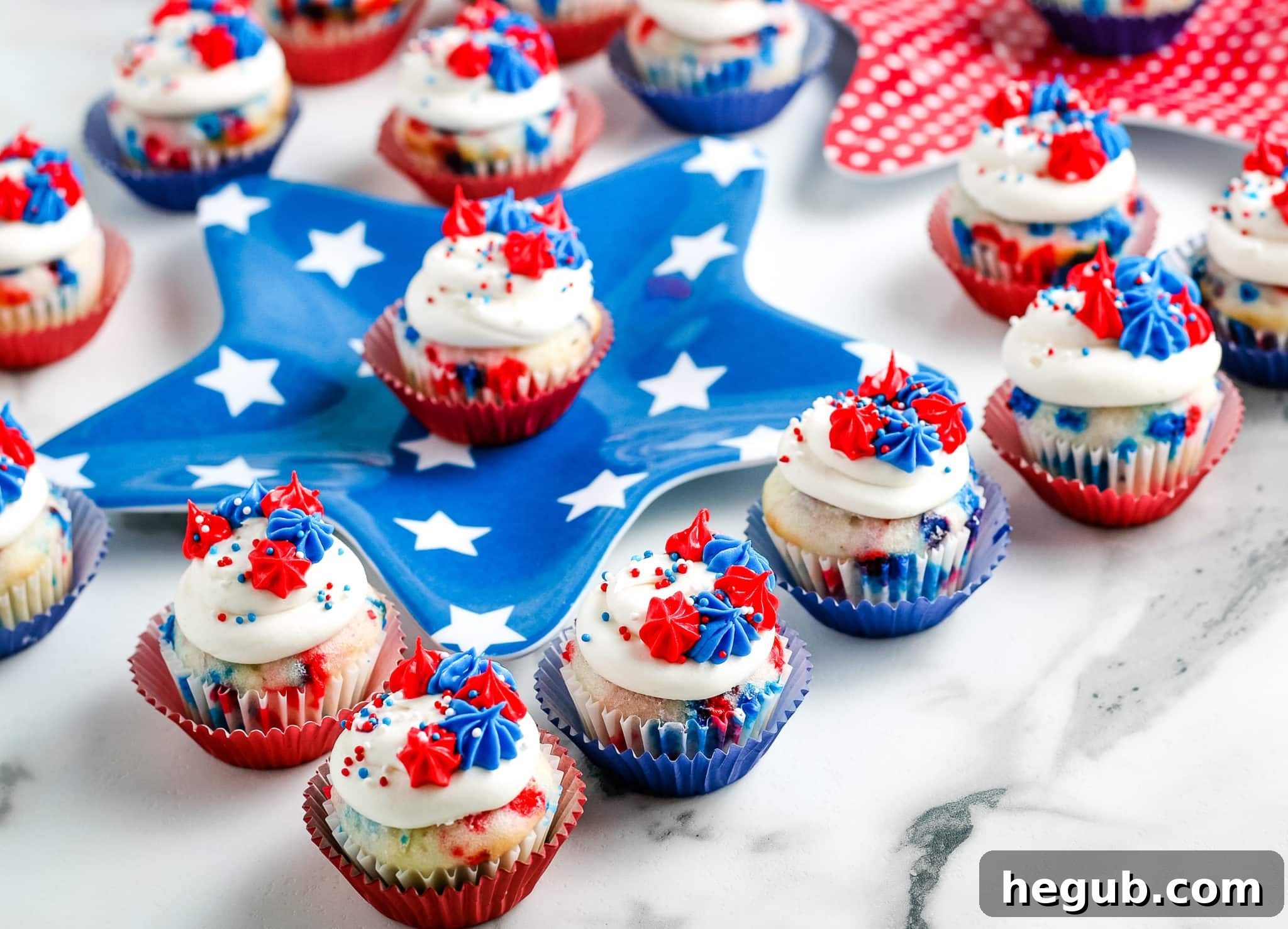 Gluten-Free Mini Patriotic Cupcakes, perfect for festive summer holidays