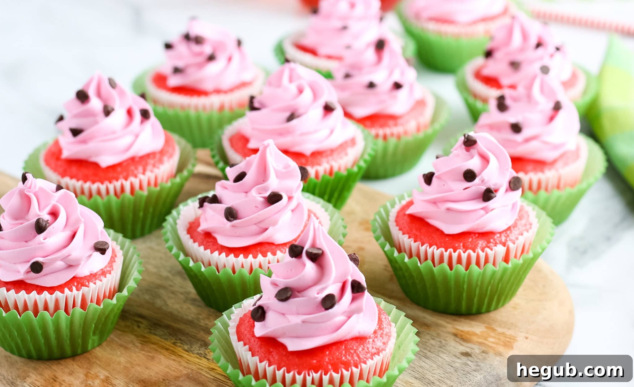 Vibrant Easy Watermelon Cupcakes, with a gluten-free option