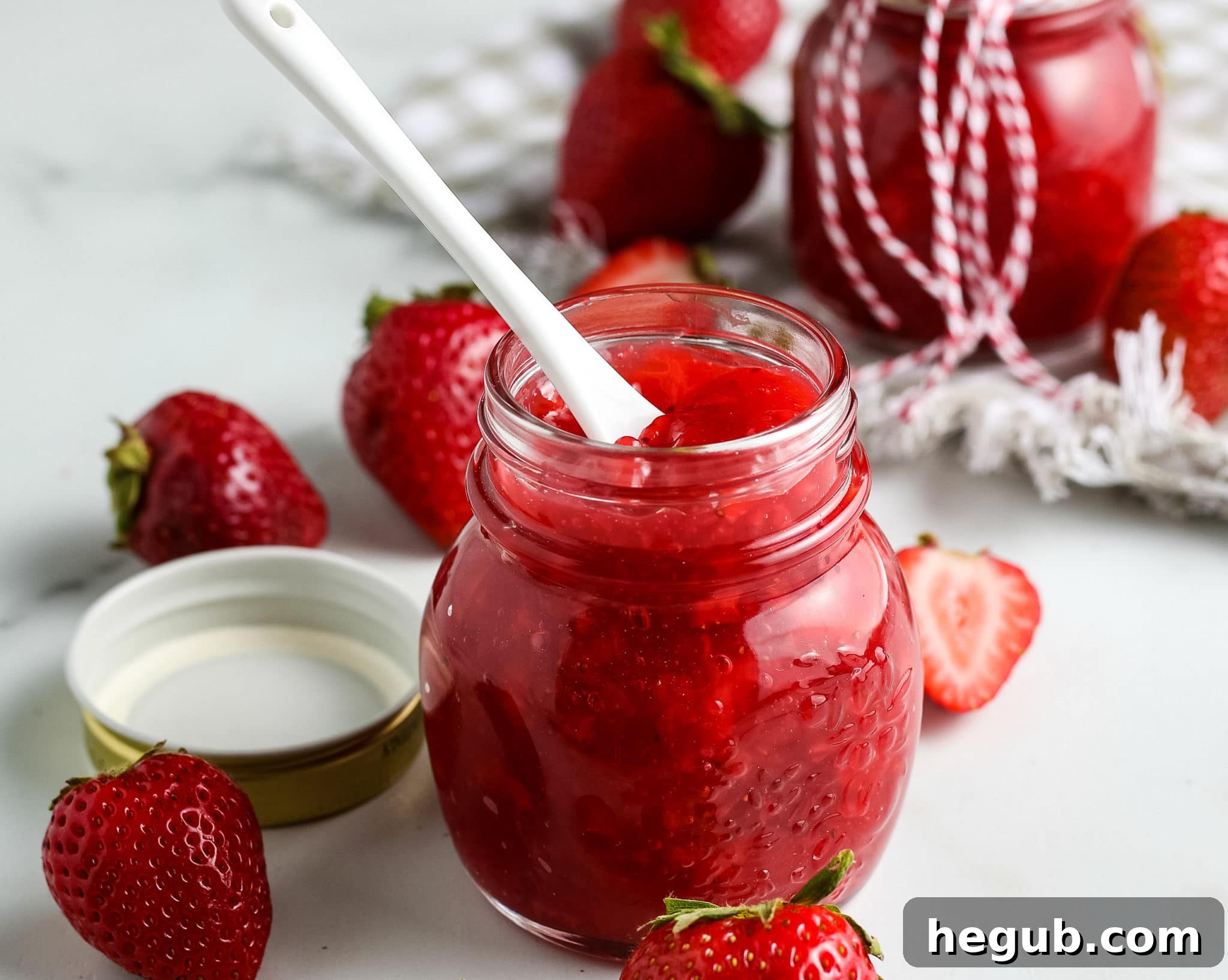 Vibrant Easy Strawberry Sauce, perfect for strawberry shortcake and other desserts