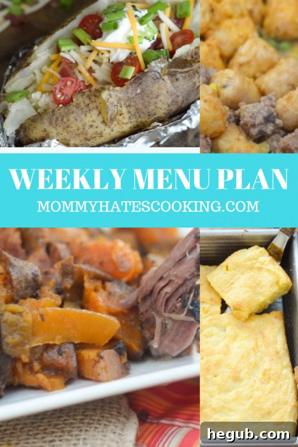 Weekly Menu Plan for Fall - a visual guide to delicious and easy home cooked meals