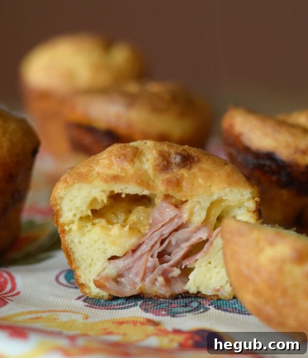 Ham and Cheese Popovers