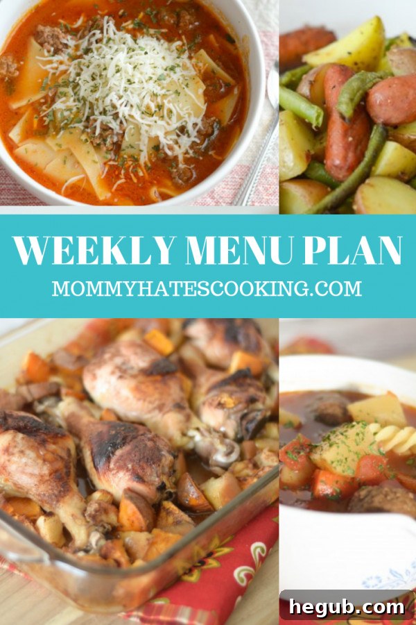 Weekly Menu Planning for Holiday Season