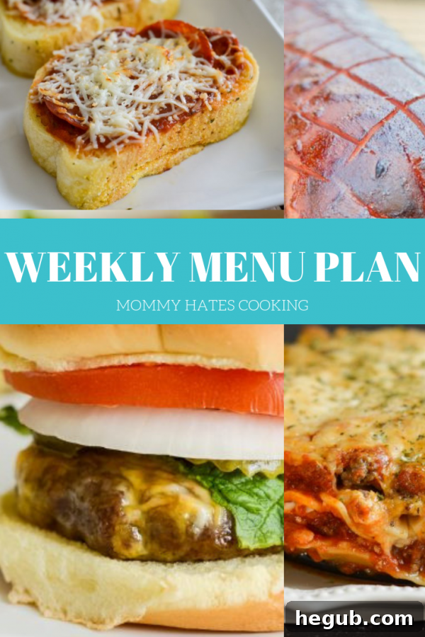 Detailed Weekly Menu Plan overview for easy meal prep