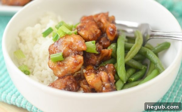 Air fryer chicken teriyaki bowl with rice and vegetables