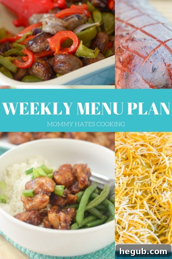 Comprehensive Weekly Menu Plan overview