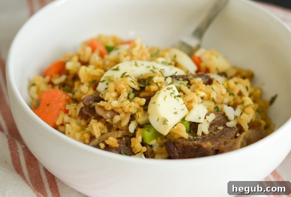 Air Fryer Beef Fried Rice