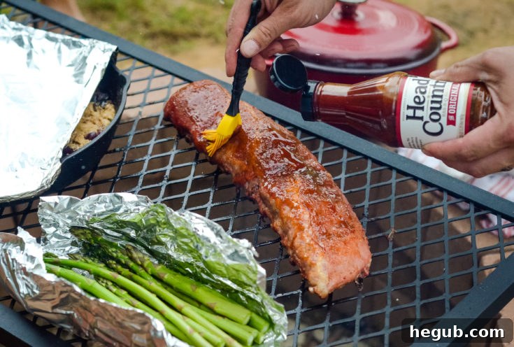 Succulent Campfire Baby Back Ribs perfect for a cookout