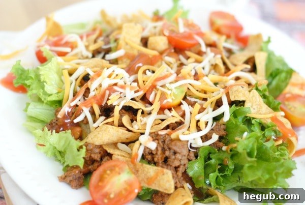 Quick and Easy Gluten-Free Taco Salad with fresh toppings