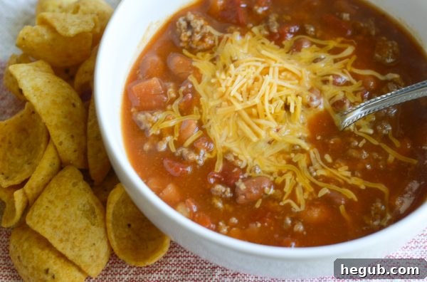 A vibrant bowl of Instant Pot Pumpkin Chili, ready for a comforting meal.