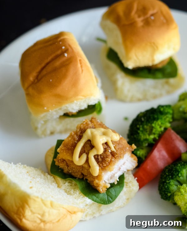 Delicious Crispy Chicken Sliders made with Tyson Crispy Chicken Strips