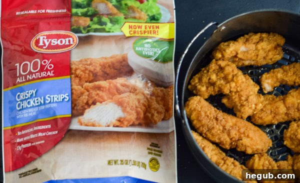 Tyson Crispy Chicken Strips ready for making sliders