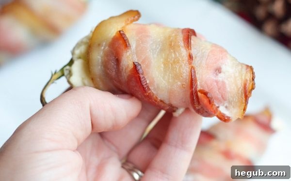 Weekly menu plan featuring bacon-wrapped peppers