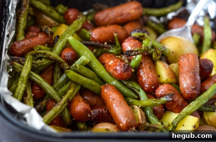 Air Fryer Sausage, Beans, & Potato Hash