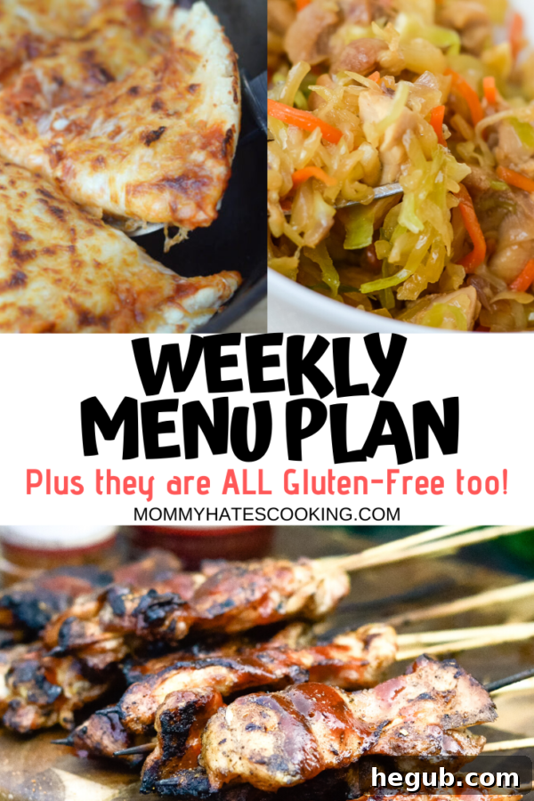 March 22nd Weekly Menu Plan 4 Inspiring weekly menu plan template graphic