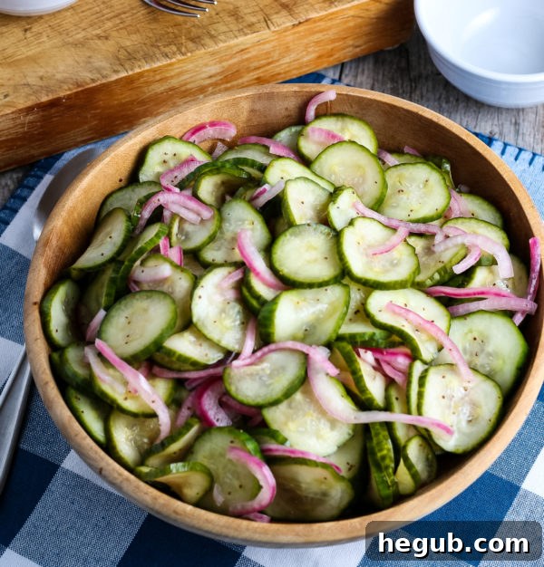 Easy Cucumber Salad - a simple, refreshing, and crisp side dish perfect for summer