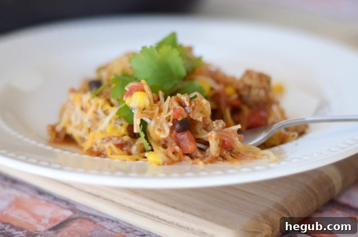 Wholesome Spaghetti Squash Taco Skillet, a healthy and satisfying meal.