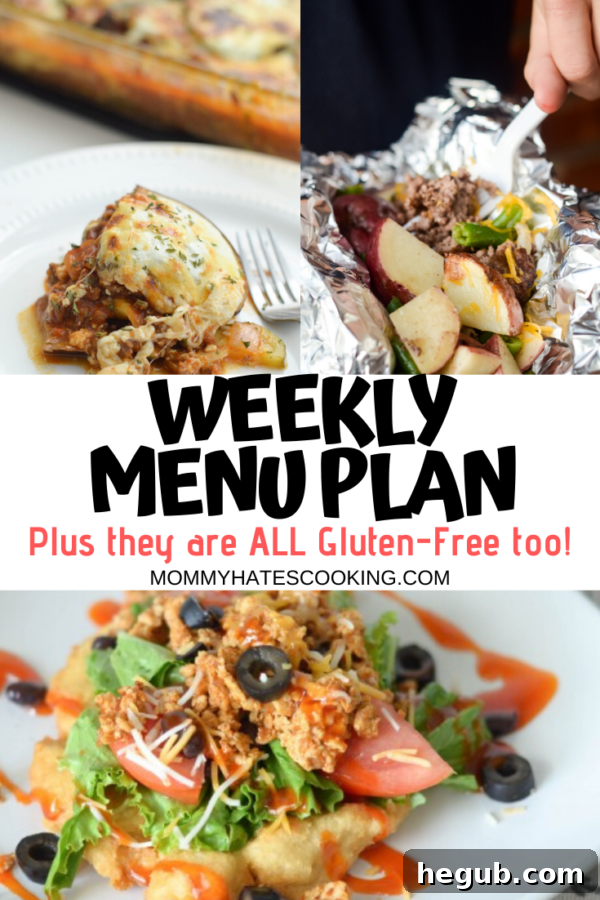 Weekly Meal Guide 11 A beautifully organized weekly menu plan graphic for July 19th