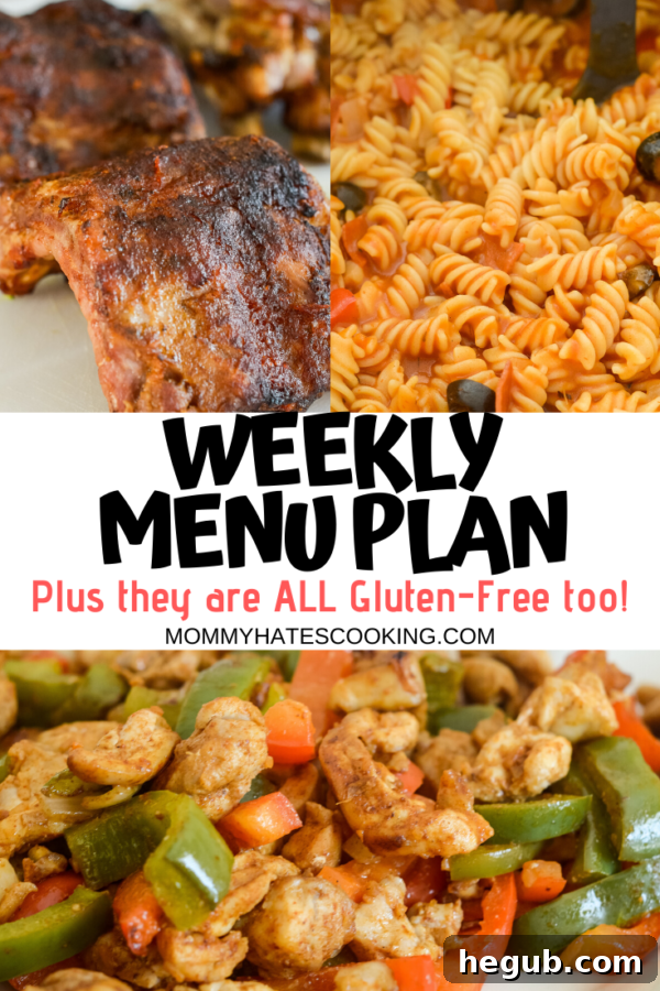 Weekly Menu Plan for August 16th 11 Weekly menu plan visual schedule for August 16th, showing daily meal ideas.