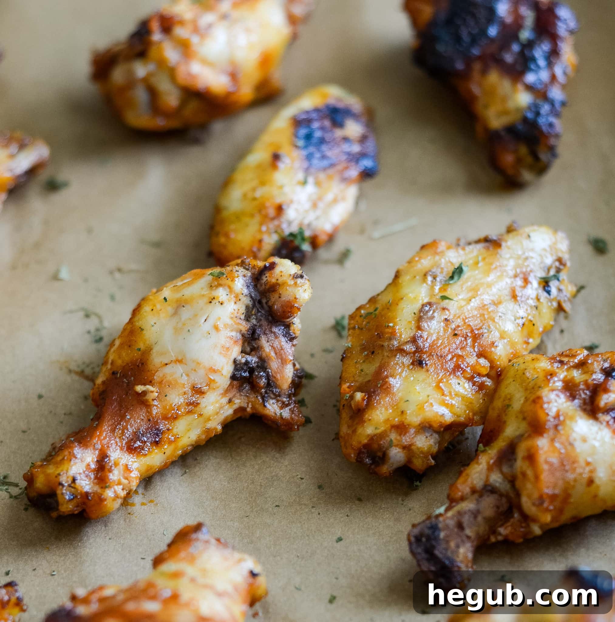Grilled Chicken Wings with barbecue sauce