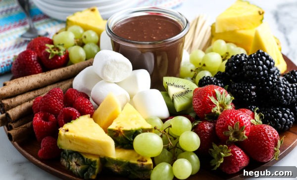 Hot Fudge Sauce with fruit