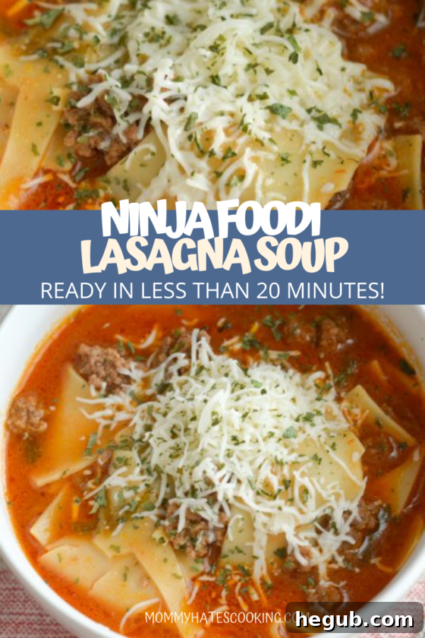 Ninja Foodi Lasagna Soup