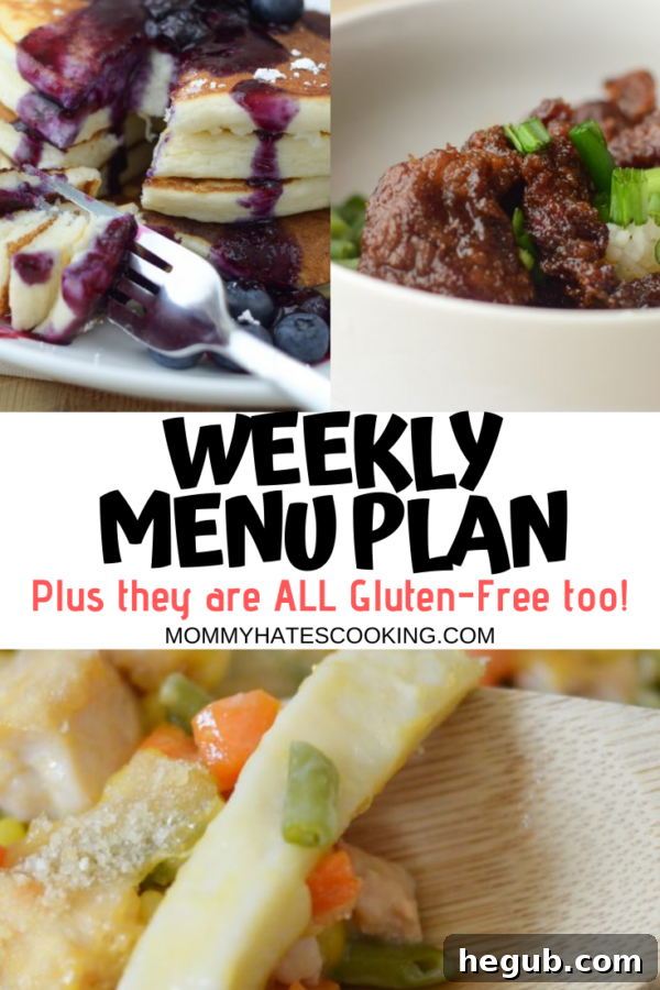 weekly menu plan graphic