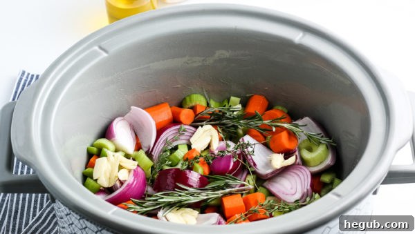 Raw Chicken Prepared for Slow Cooker
