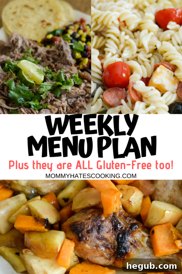 Weekly Meal Plan: January 17th 4 weekly menu plan visual guide