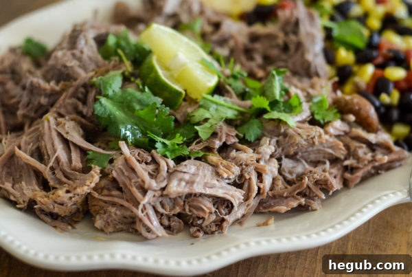 Flavorful Ninja Foodi Pork Carnitas ready for serving.