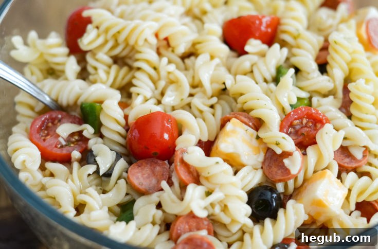 Refreshing Ninja Foodi Cold Pasta Salad, also available gluten-free