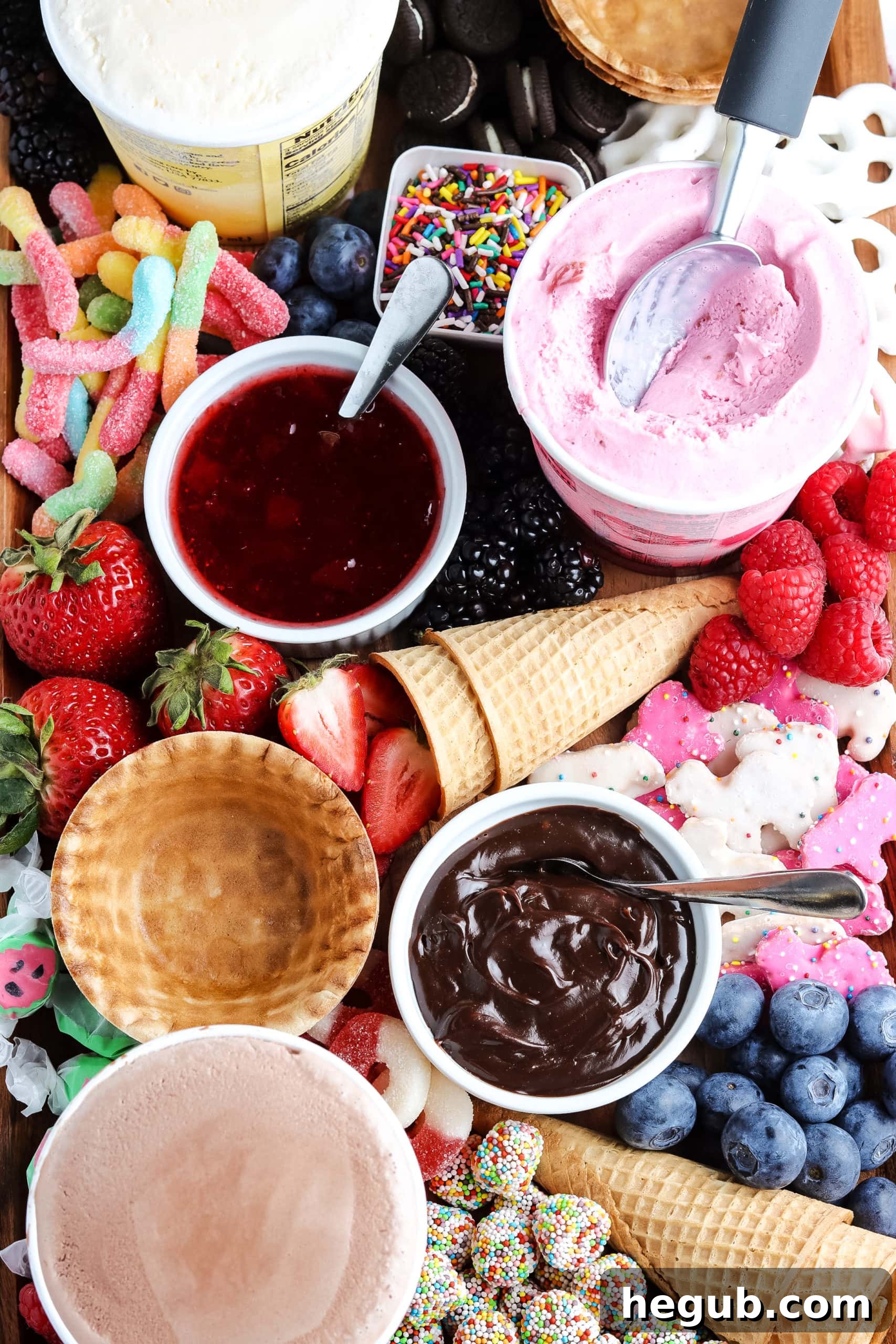 Easy Ice Cream Board (Charcuterie Board)
