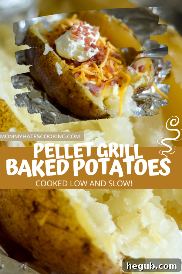 Smoked baked potatoes served as a full meal