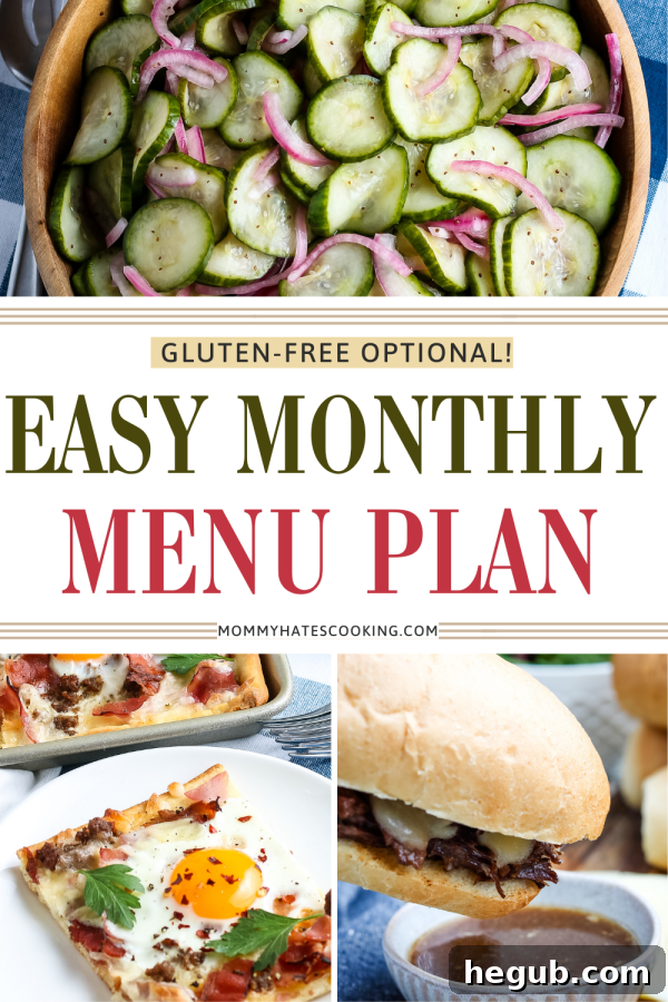 gluten free monthly meal plan