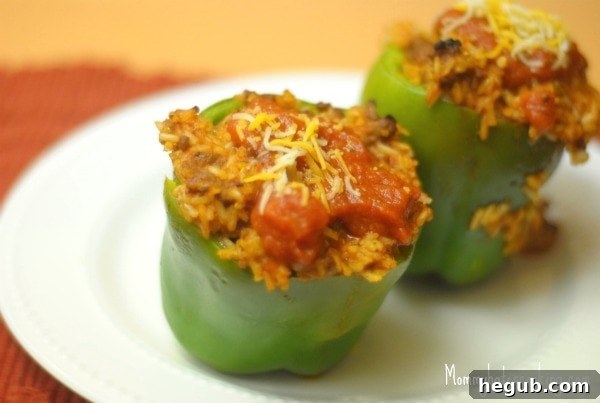 Delicious Stuffed Peppers, a classic family meal