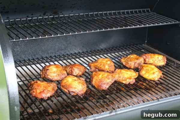 Ultimate Bone-In Pellet Smoked Thighs 5 smoked chicken thighs