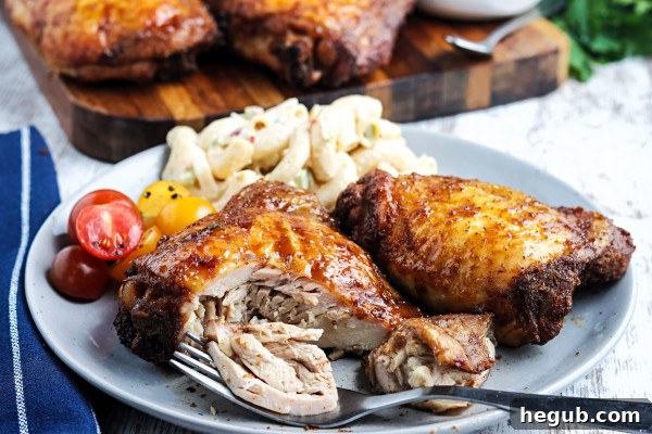Ultimate Bone-In Pellet Smoked Thighs 8 smoked chicken thighs