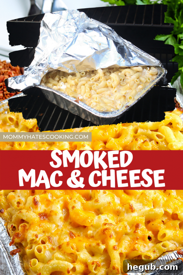 smoked mac and cheese for pinterest