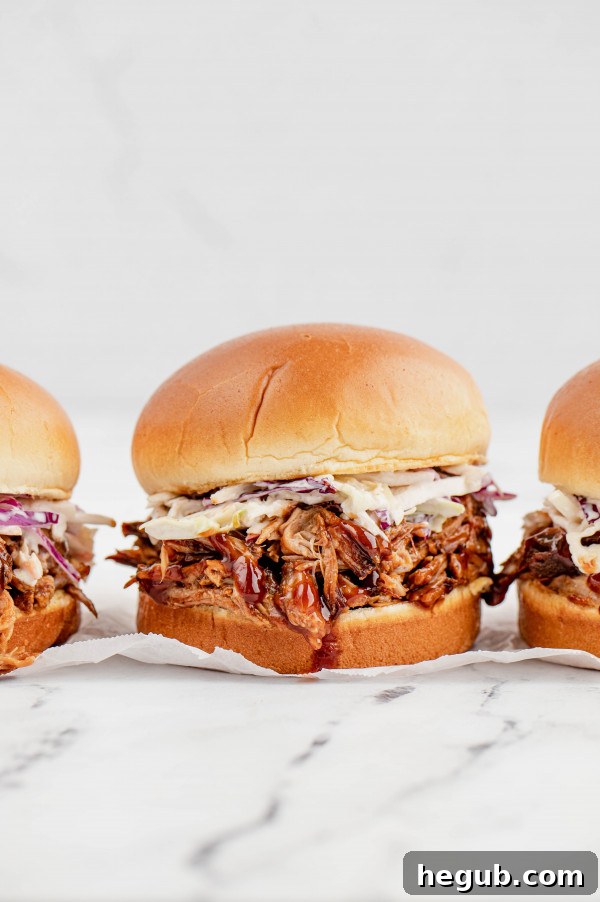 pulled pork sandwiches with coleslaw