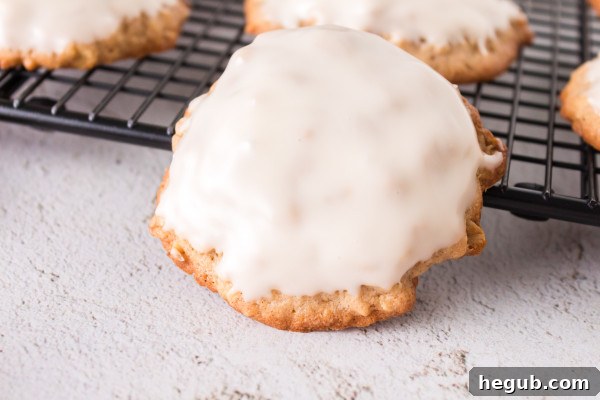gluten free iced oatmeal cookies
