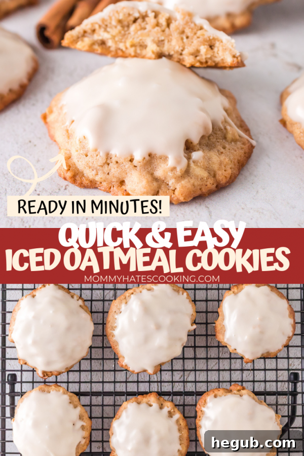 gluten free iced oatmeal cookies