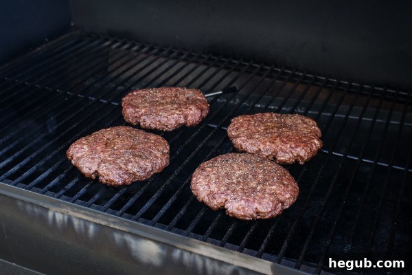 pellet grill burgers