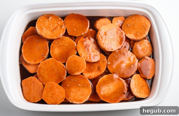 Ingredients for baked candied yams laid out