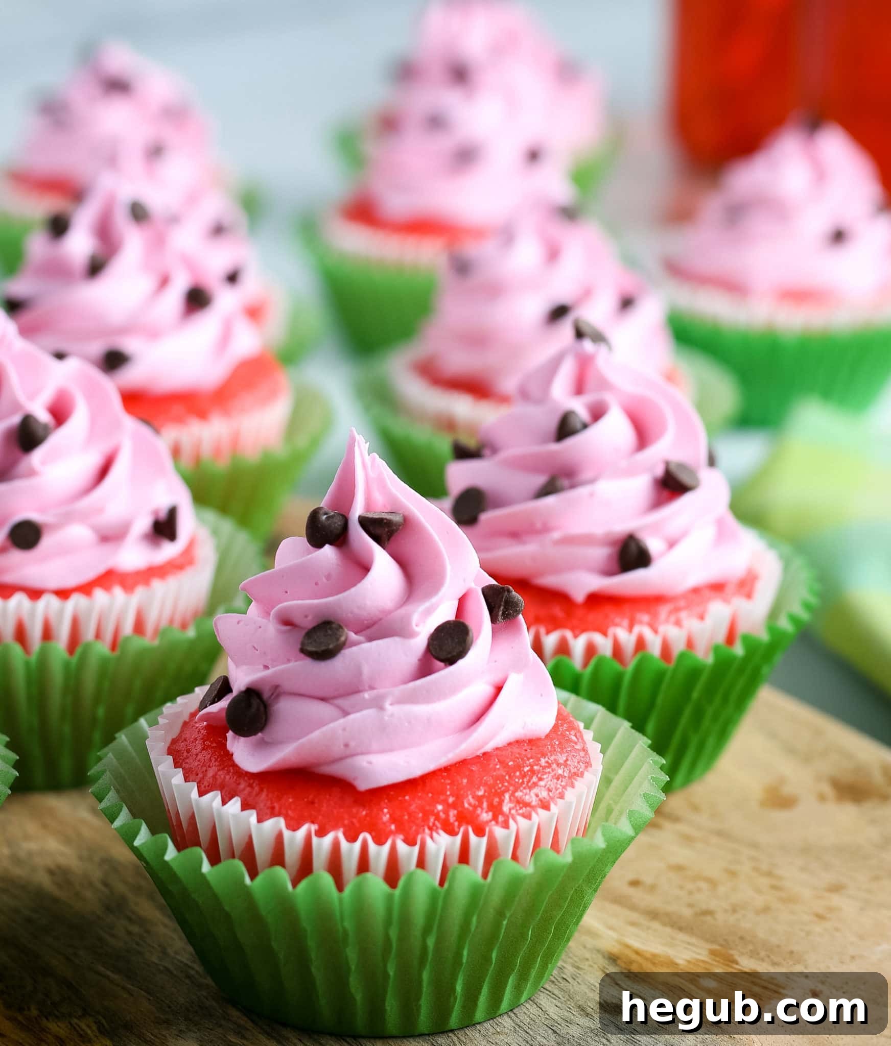 Easy Watermelon Cupcakes