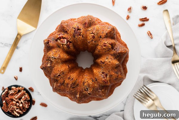 gluten free pecan rum cake
