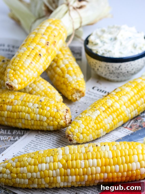 Pellet Grill Sides: The Ultimate Smoked Accompaniments 2 Grilled corn on the cob, a perfect pellet grill side dish.