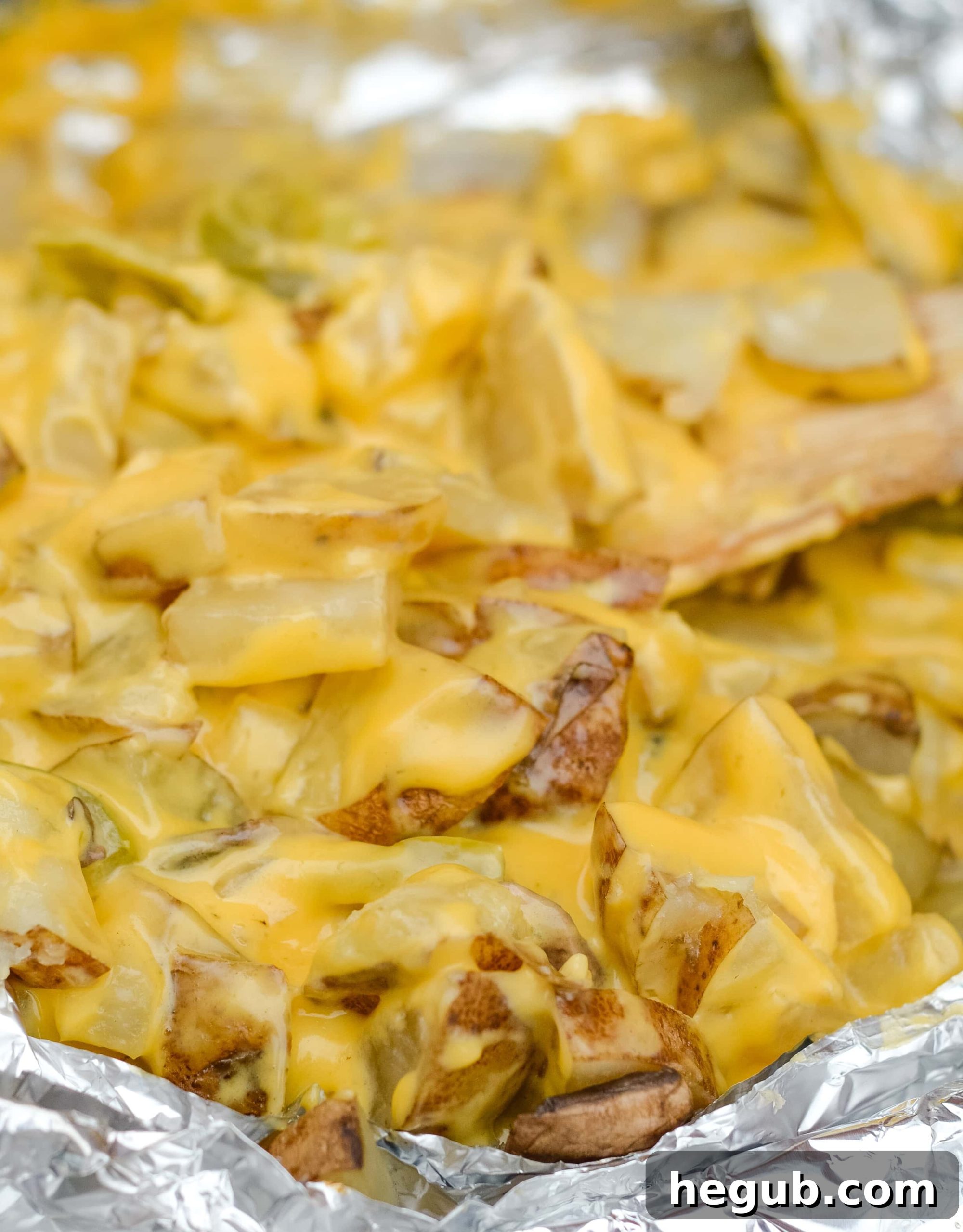 Irresistible grilled cheesy potatoes.